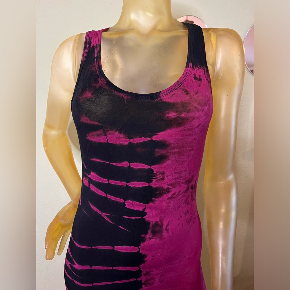 Womens Go Couture Vintage Edition Tye-Dye Maxi Dress